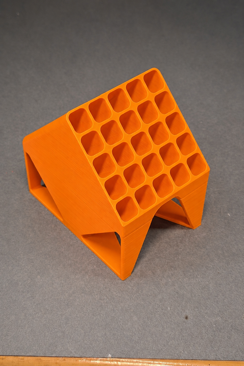25 slots Geometric Grid Pen Stand – Minimal Desk Organizer