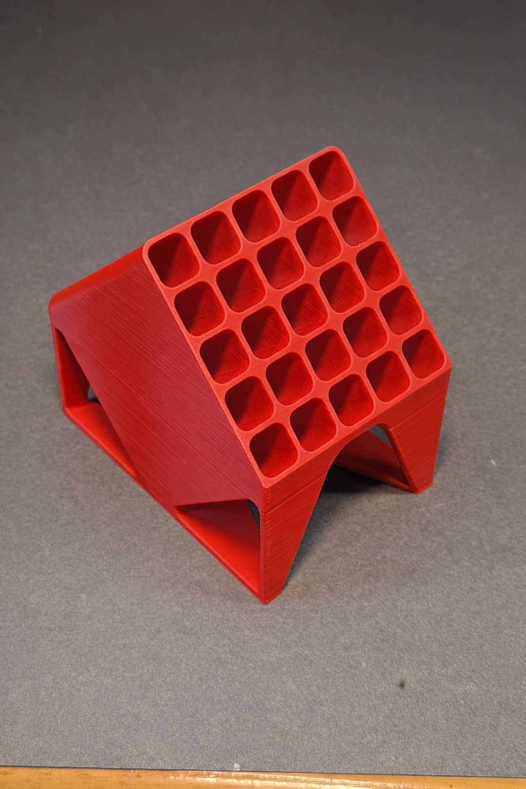 25 slots Geometric Grid Pen Stand – Minimal Desk Organizer