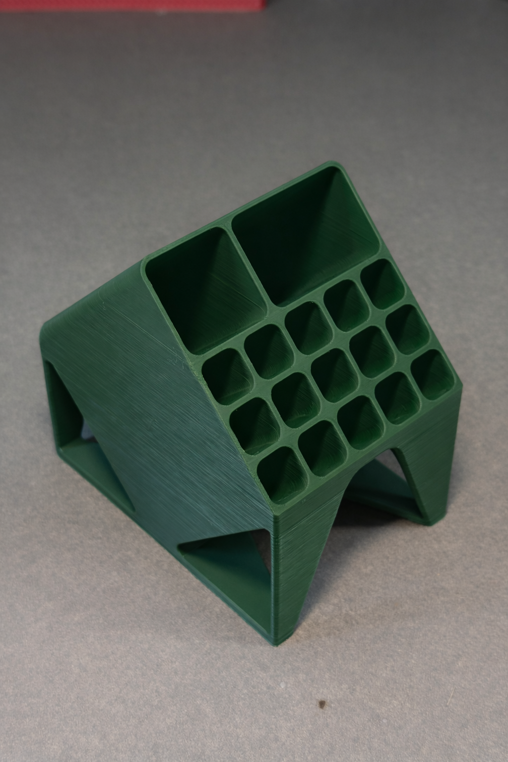 17 slots Geometric Grid Pen Stand – Minimal Desk Organizer