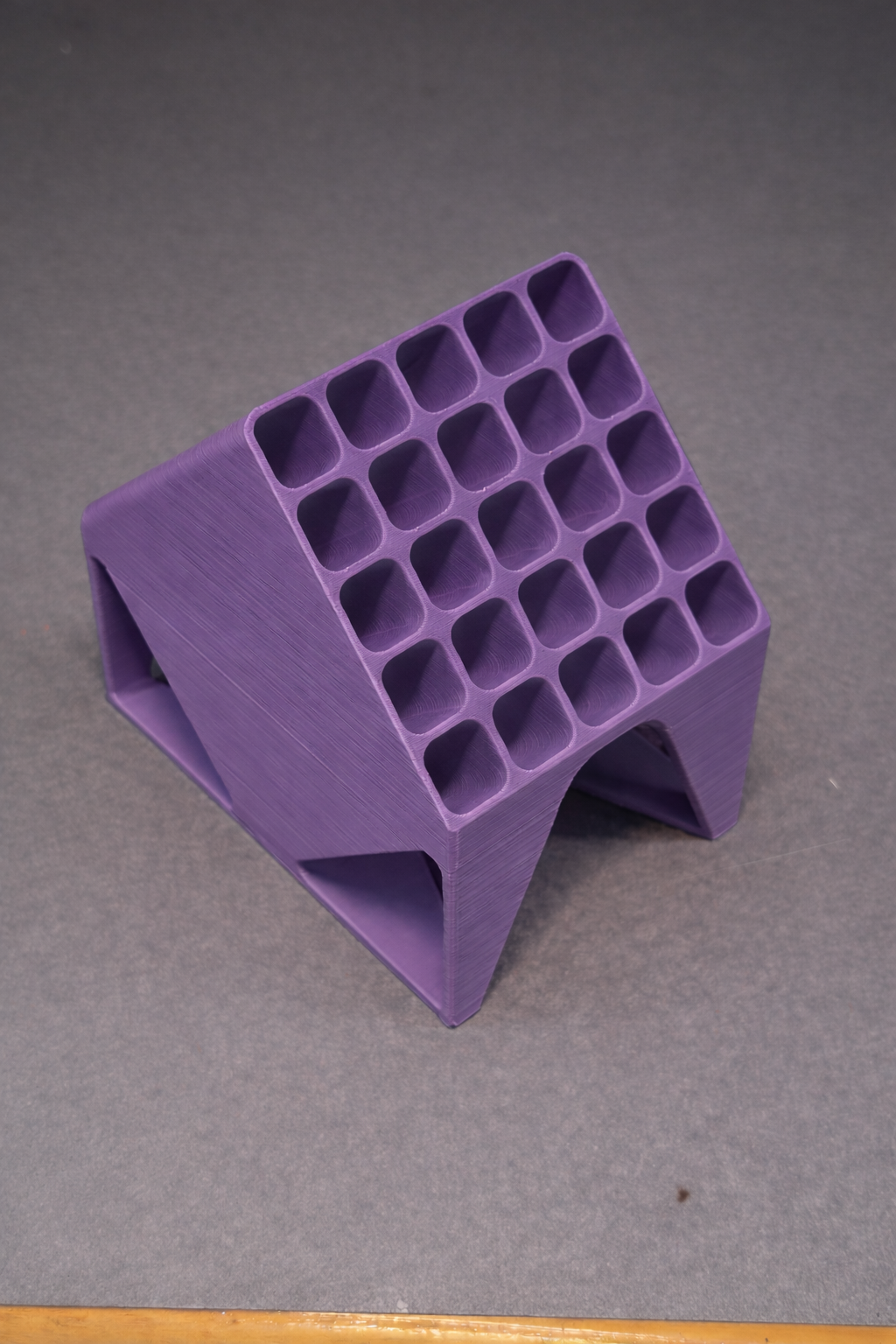 25 slots Geometric Grid Pen Stand – Minimal Desk Organizer