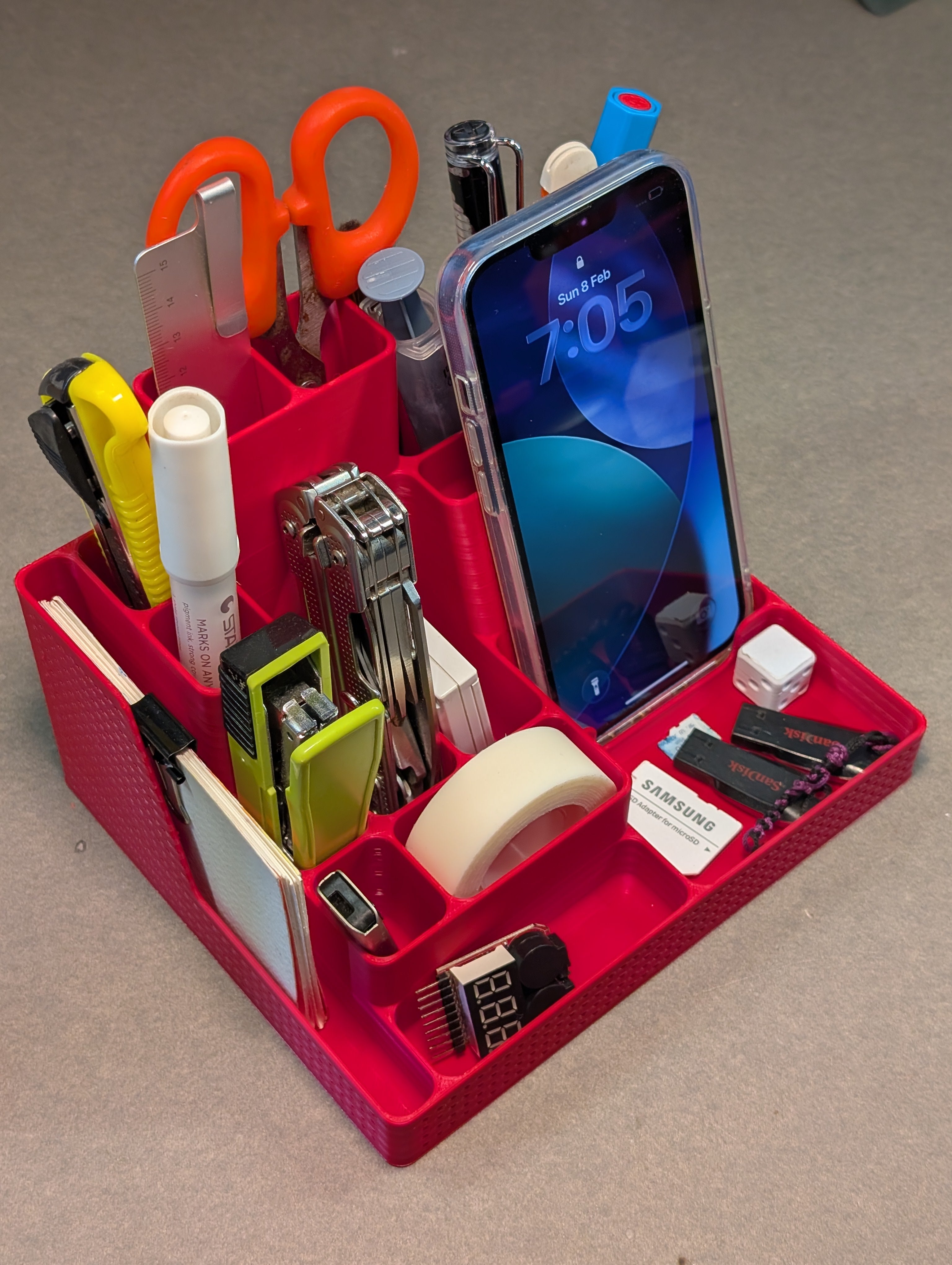 All-in-One Smart Desk Organizer with Phone Stand